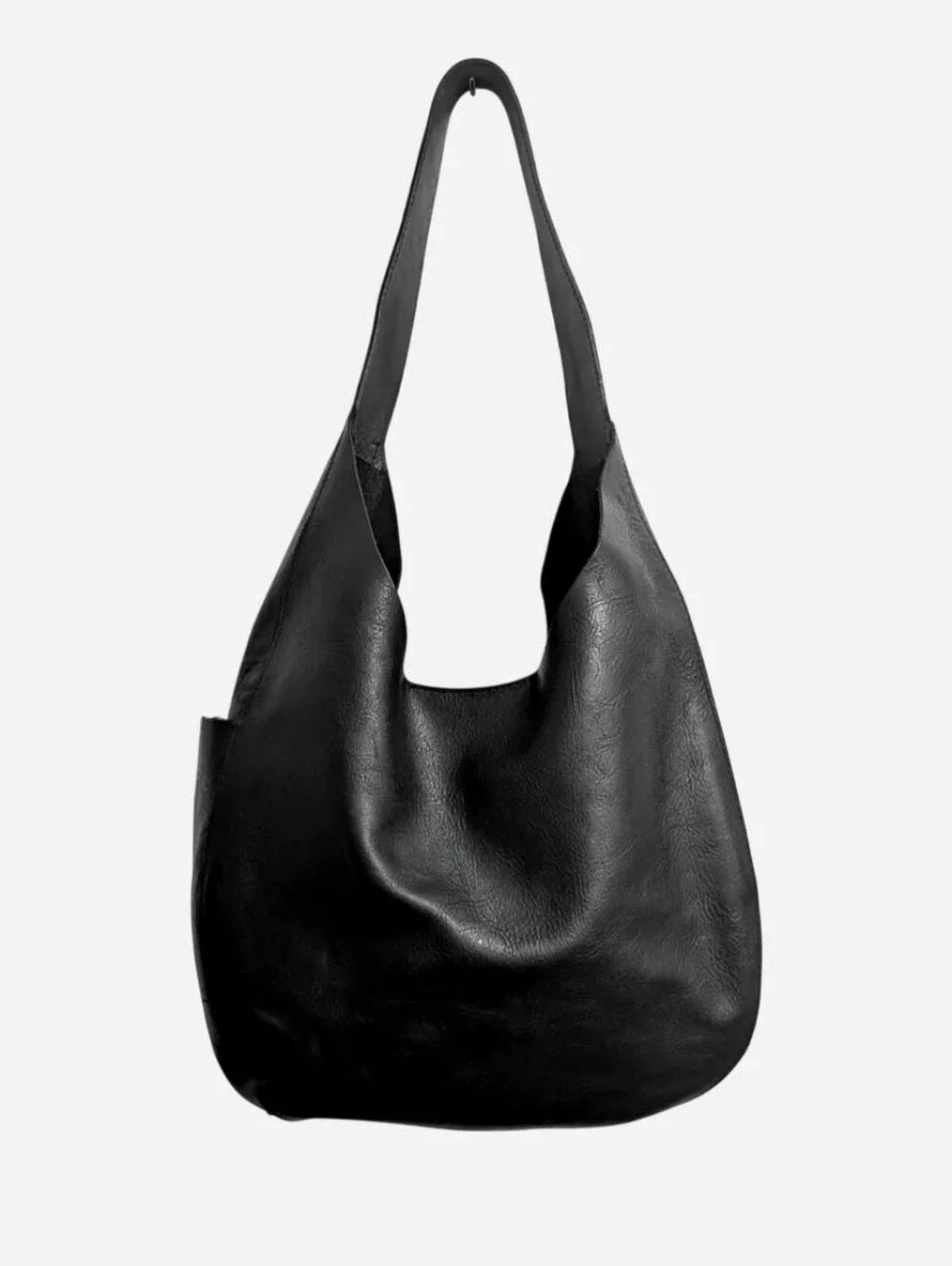 Madewell oversized shopper bag purse leather black tote shoulder hobo